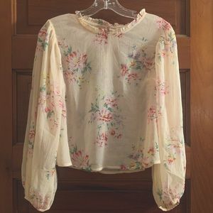 American Eagle Peach Floral Top